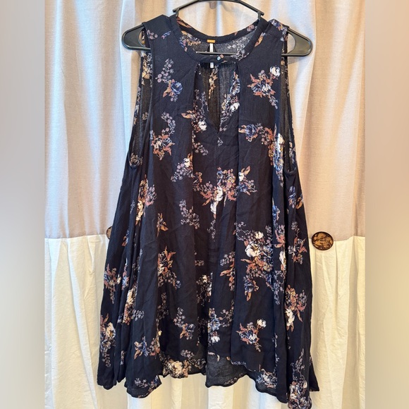Free People Black and Purple Halter Mini Sundress - Picture 7 of 8